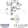 Grohe RetroFit 180 Shower System with Diverter Dimensions